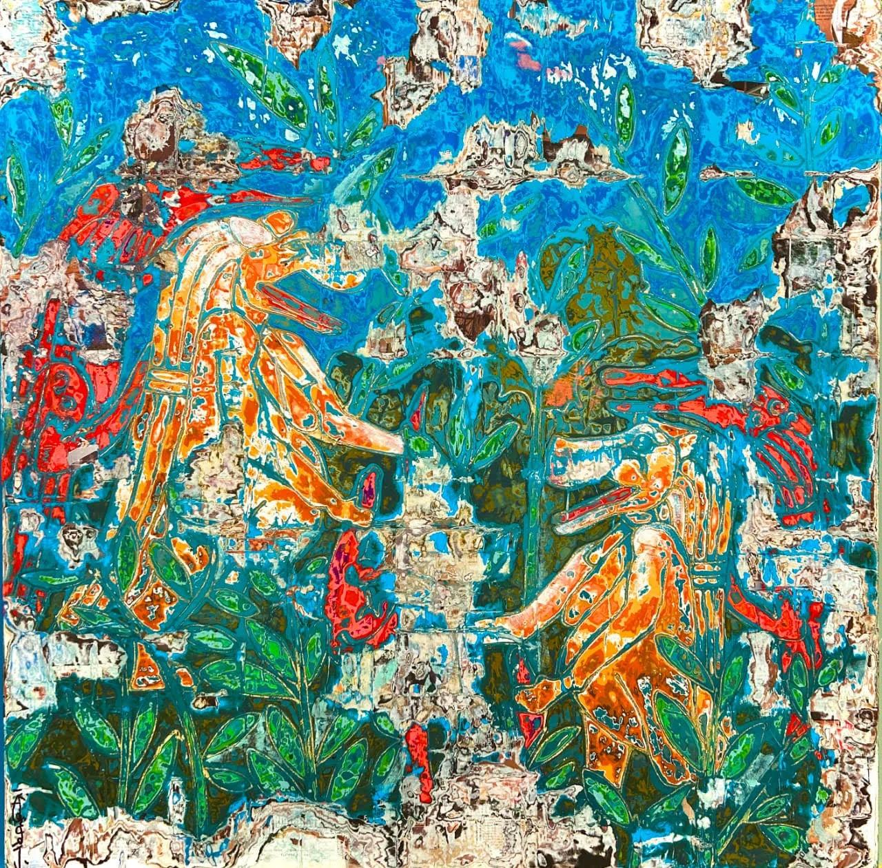 "Taweret" Mixed Media Painting 39" x 39" inch by Ibrahim Khatab


Ibrahim Khatab was born in Cairo 1984, works as a co-teacher in Cairo University, he mixes between painting, video art and installation in his artworks. He started since his childhood