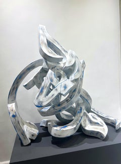 "Abstract Calligraphy" Abstract Sculpture 31.5" x 20" x 35" in by Ibrahim Khatab