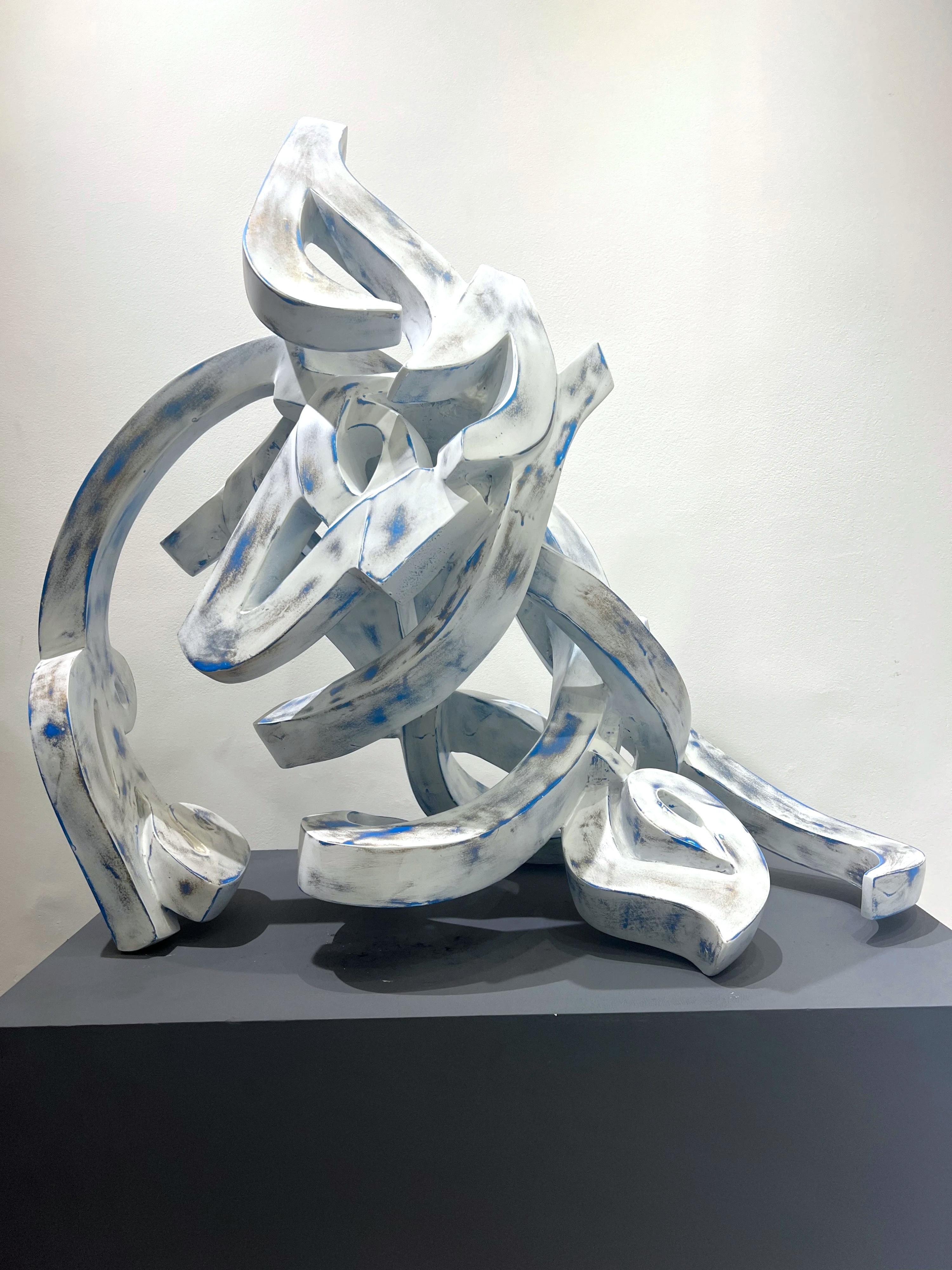 "Calligraphie abstraite" Sculpture abstraite 31.5" x 20" x 35" in by Ibrahim Khatab