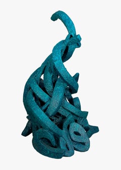 "Calligraphic Cat" Abstract Sculpture 33.5" x 20" x 20" in by Ibrahim Khatab