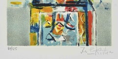 Robot - Lithograph by Ibrahim Kodra  - 1980s