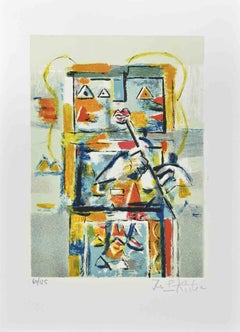 Robot - Lithograph by Ibrahim Kodra  - 1980s