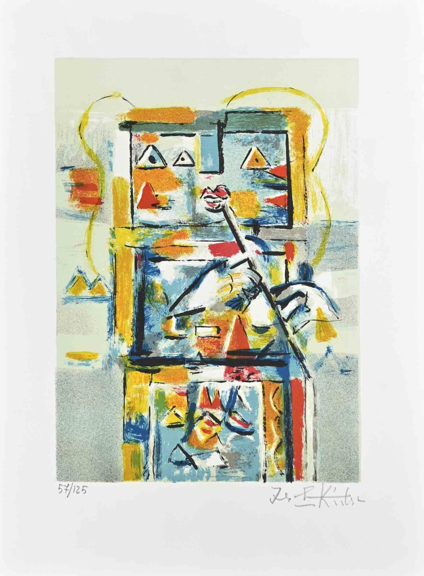 Robot is a lithograph realized in 1980s by Ibrahim Kodra.

Hand-signed on the lower right.

Numbered. Edition,57/125.

Very Good conditions.

The artwork is depicted through soft strokes in a well-balanced composition.