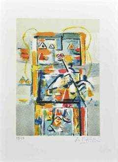 Retro Robot - Lithograph by Ibrahim Kodra  - 1980s