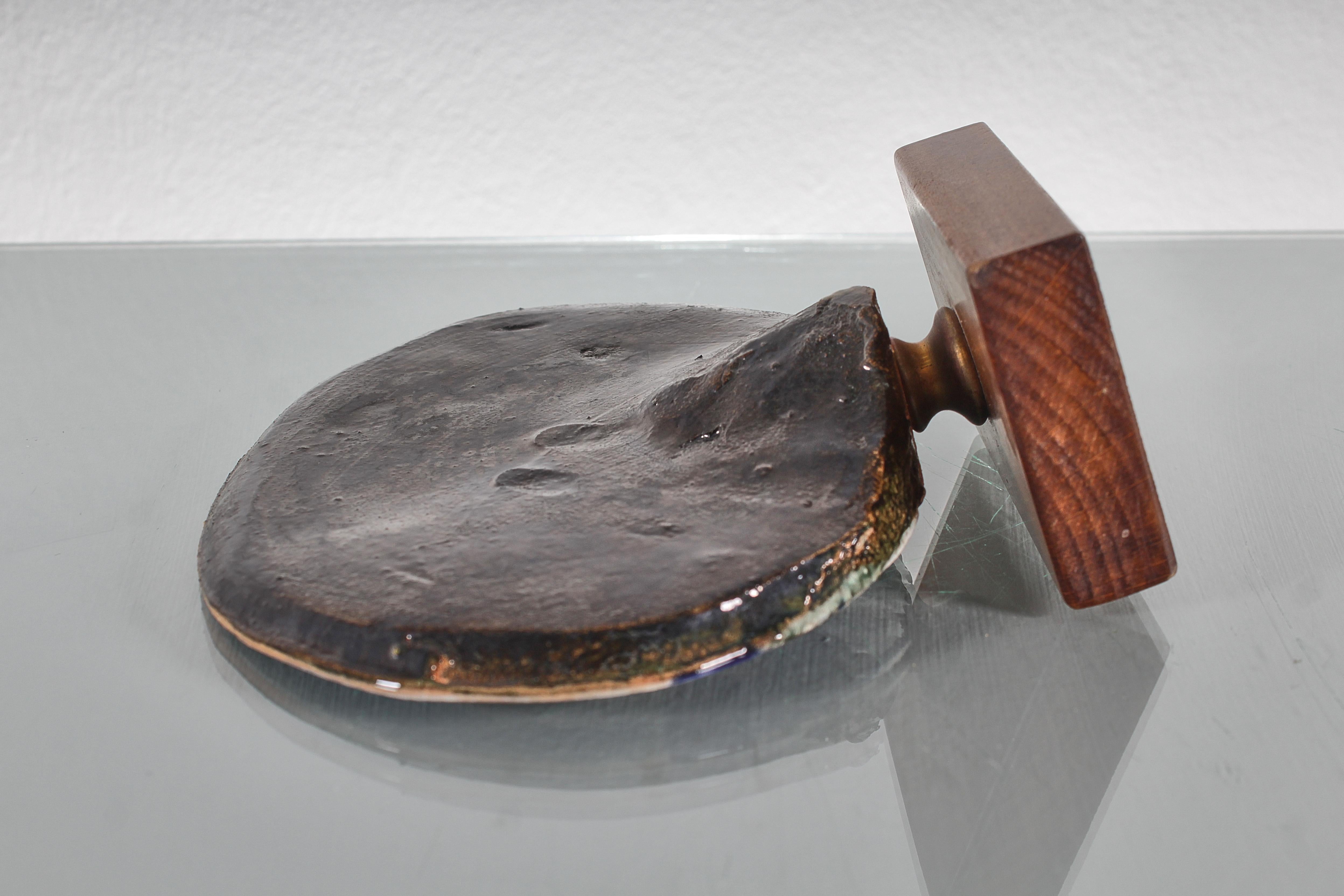 Ibrahim Kodra für Ceramiche Rossicone glänzende glasierte Keramikskulptur 70er Jahre Italien im Angebot 3