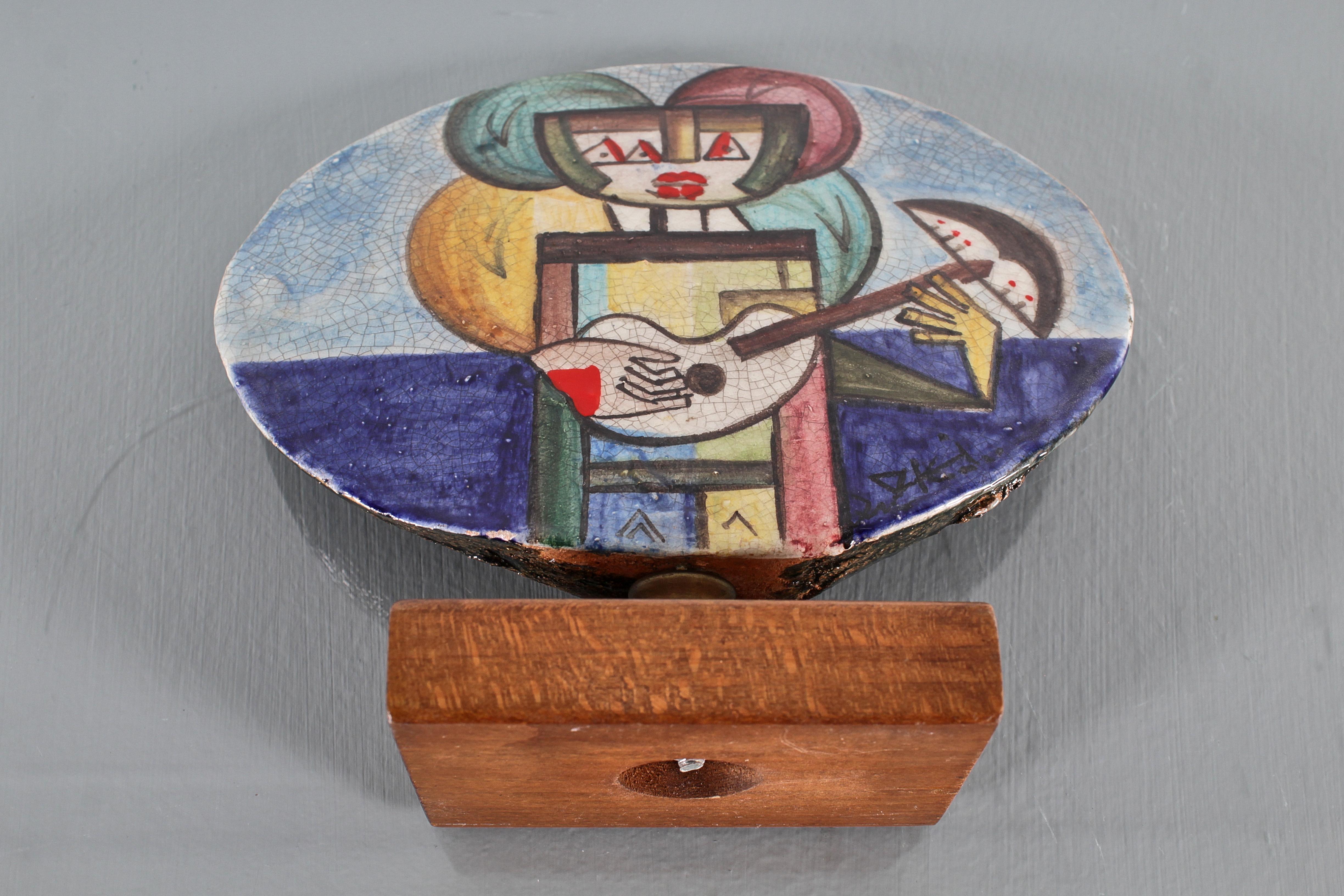 Ibrahim Kodra für Ceramiche Rossicone glänzende glasierte Keramikskulptur 70er Jahre Italien (Italienisch) im Angebot