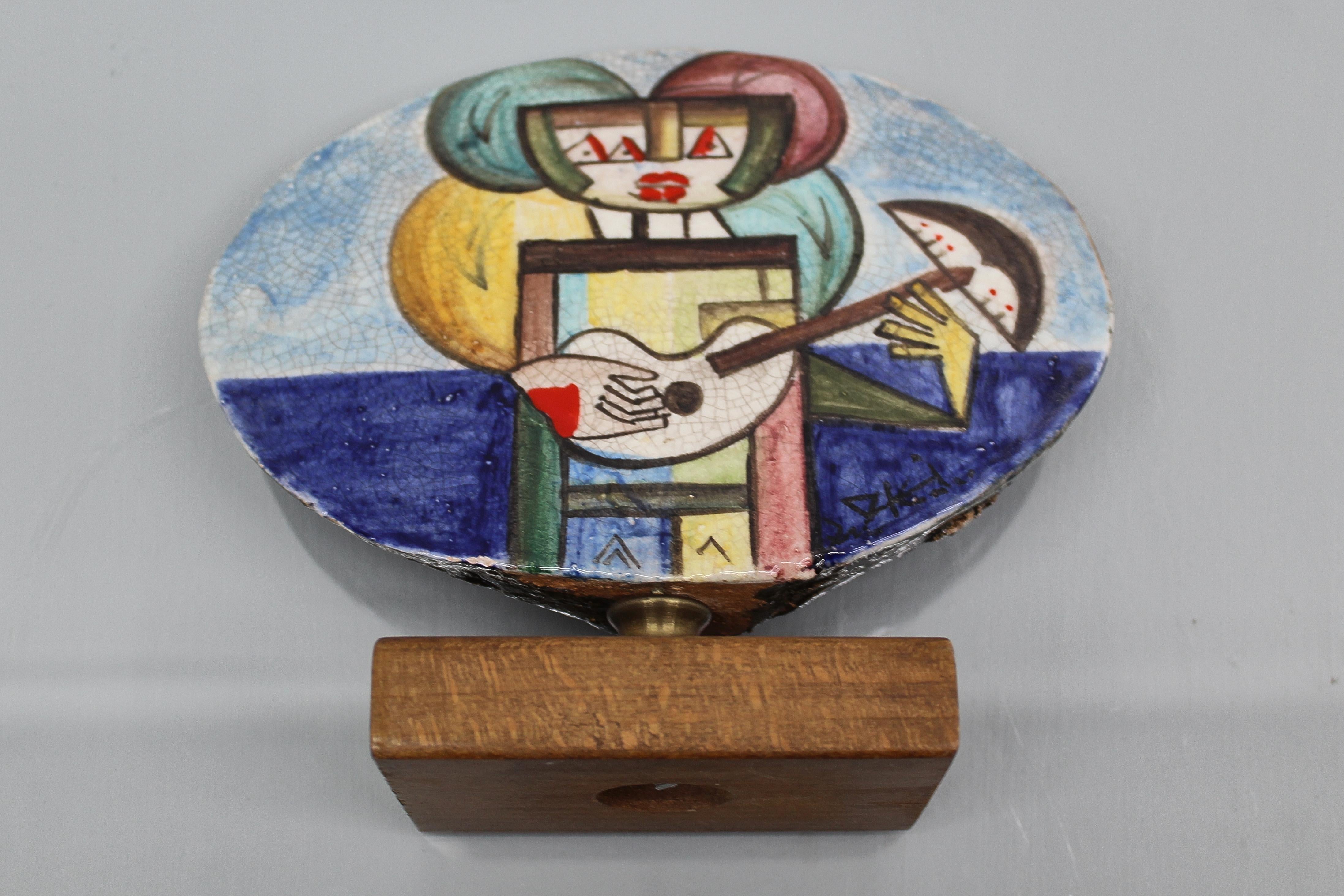 Ibrahim Kodra für Ceramiche Rossicone glänzende glasierte Keramikskulptur 70er Jahre Italien (Ende des 20. Jahrhunderts) im Angebot
