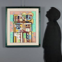Painting by Ibrahim Kodra Untitled Oil on canvas. Signed lower right