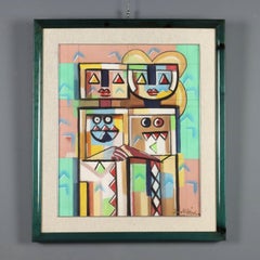 Painting by Ibrahim Kodra Untitled Oil on canvas. Signed lower right
