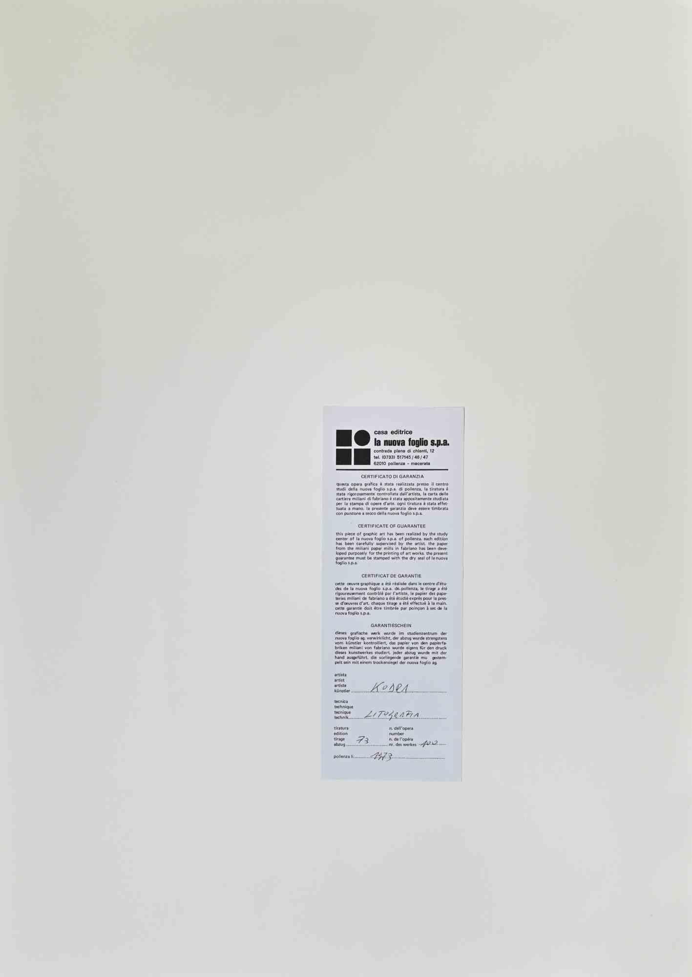 Composition - Lithograph by Ibrahim Kodra - 1973 For Sale 2