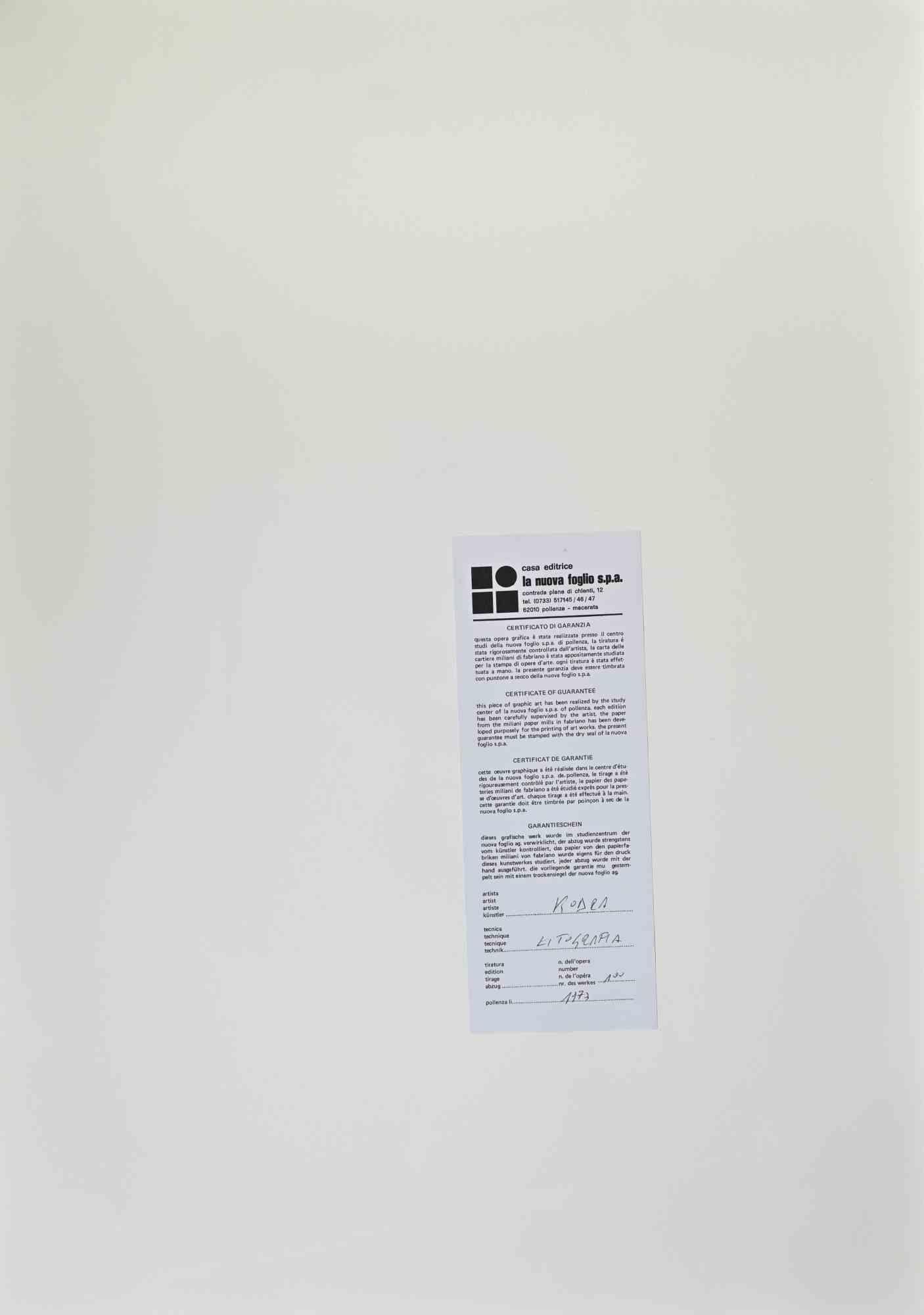 Composition - Lithograph by Ibrahim Kodra - 1973 For Sale 2