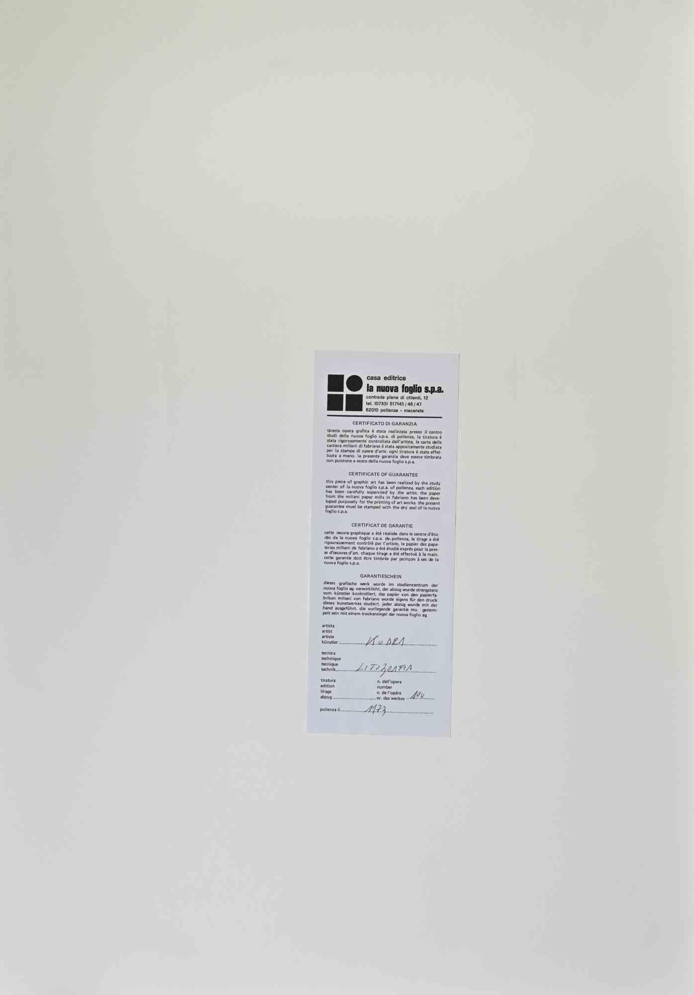 Composición - Litografía de Ibrahim Kodra - 1973 en venta 2