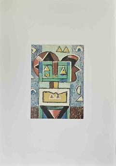 Composition - Lithograph by Ibrahim Kodra - 1973