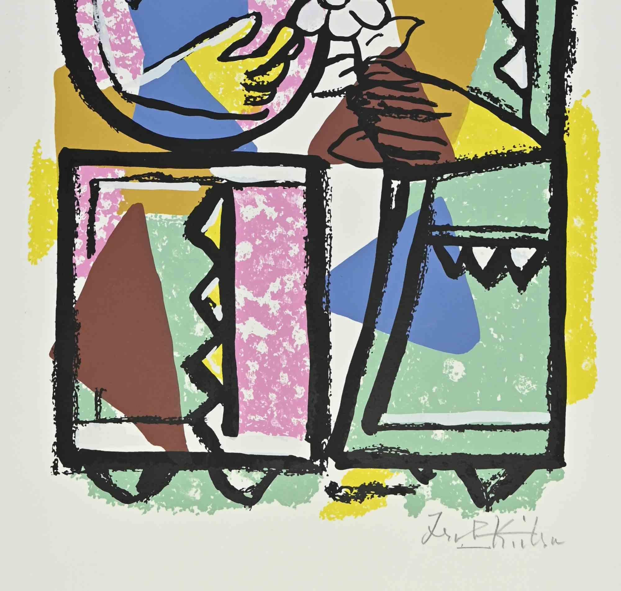 Amantes - Litografía de Ibrahim Kodra - Años 80 en venta 1