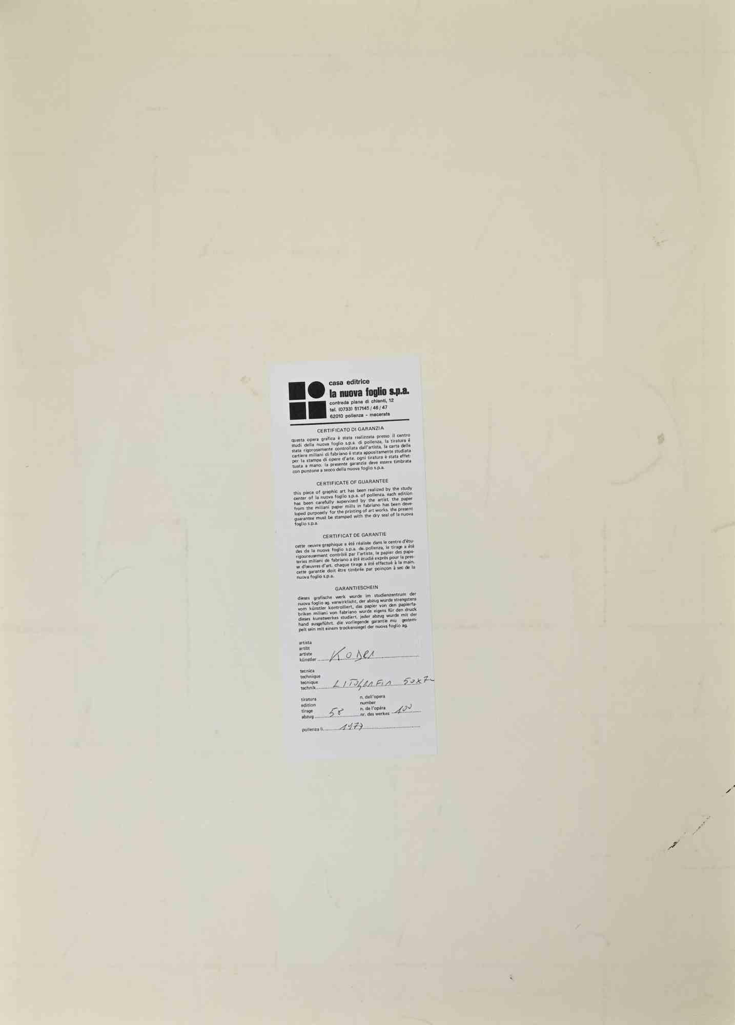 Jugador - Litografía de Ibrahim Kodra - 1973 en venta 1