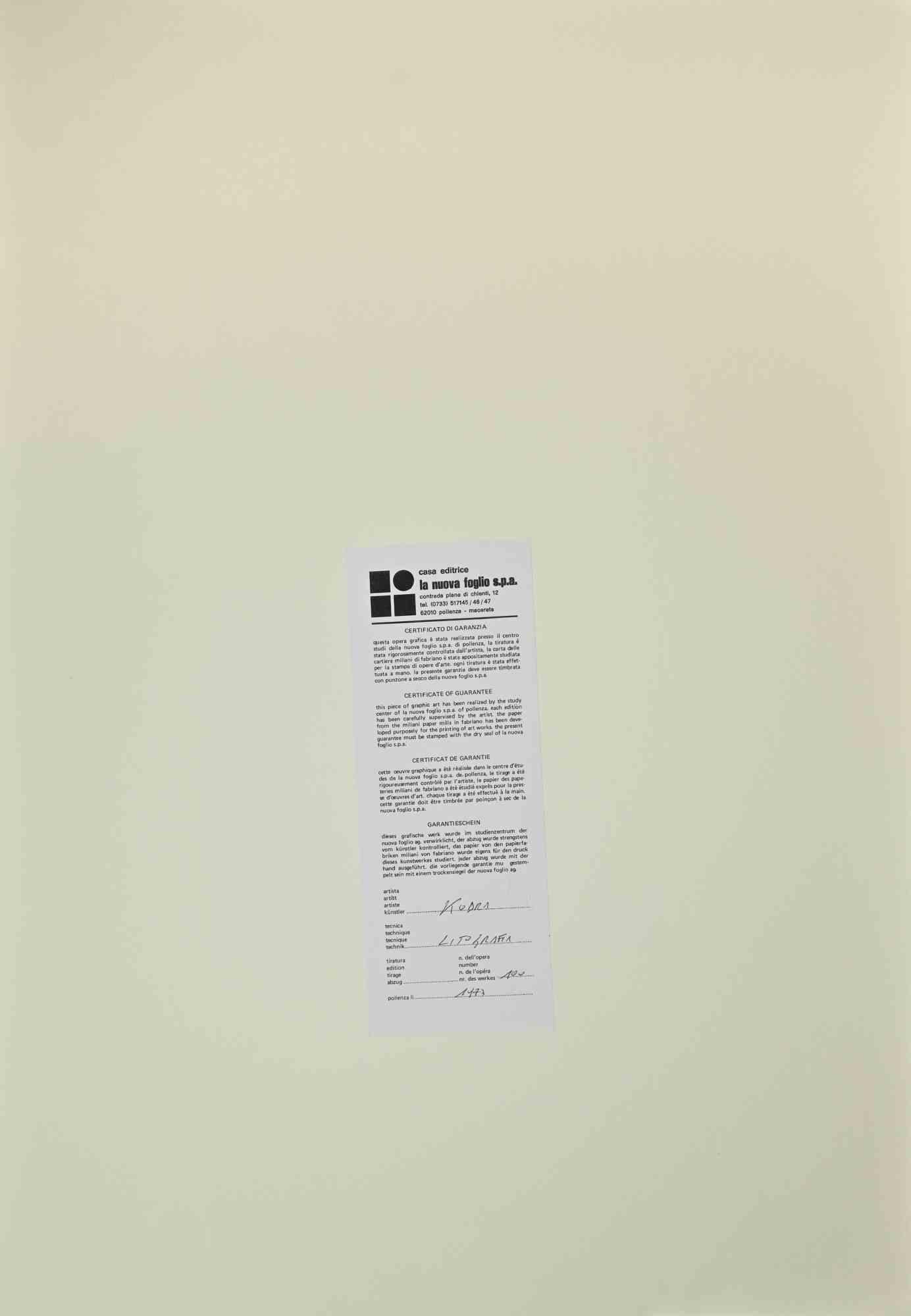 Jugador - Litografía de Ibrahim Kodra - 1973 en venta 2