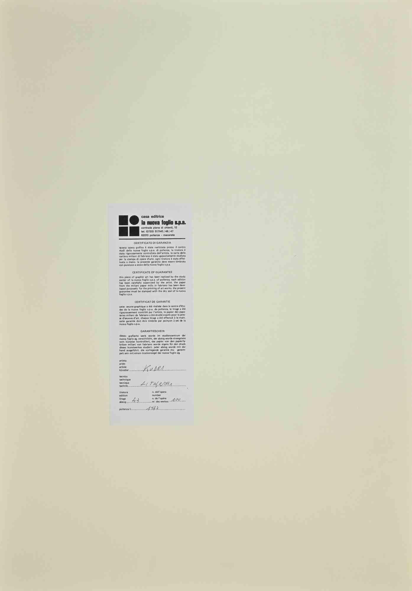Jugador - Litografía de Ibrahim Kodra - 1973 en venta 2