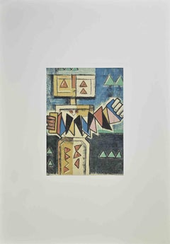 Jugador - Litografía de Ibrahim Kodra - 1973