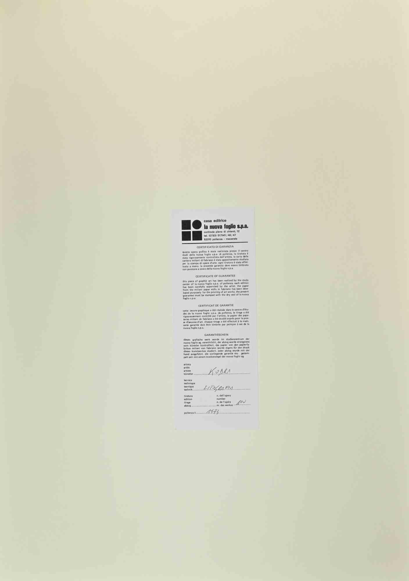 Escultor - Litografía de Ibrahim Kodra - 1973 en venta 2