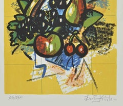 Nature morte - Lithographie d'Ibrahim Kodra - Années 1980