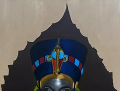 Regal -21st Century, Contemporary, Figurative Portrait, Africa Women, Queen Life