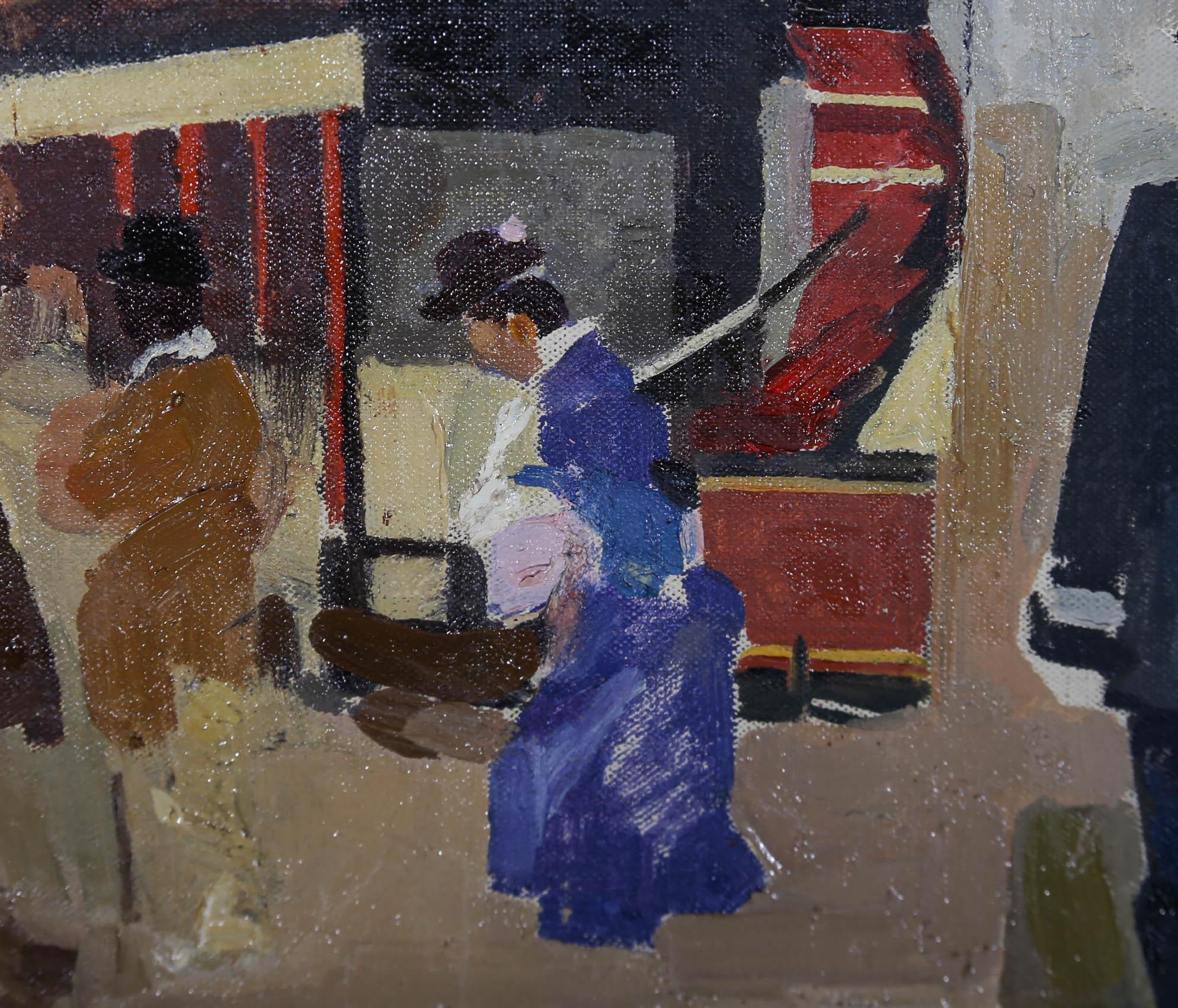 Ibrahim - 20th Century Oil, Edwardian Street Scene For Sale 4