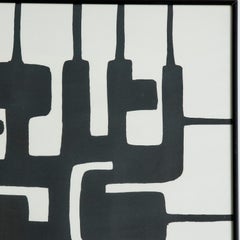 Ibram Lassaw, gerahmter Bleistift, signierte abstrakte Lithographie in limitierter Auflage, 1970