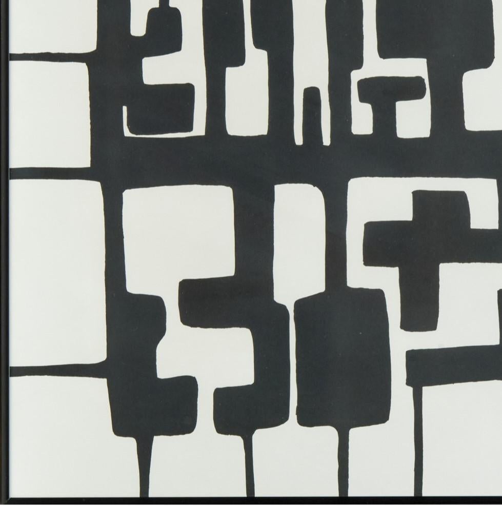 Mid-Century Modern Ibram Lassaw, Framed Pencil Signed Limited Edition Abstract Lithograph, 1970 For Sale