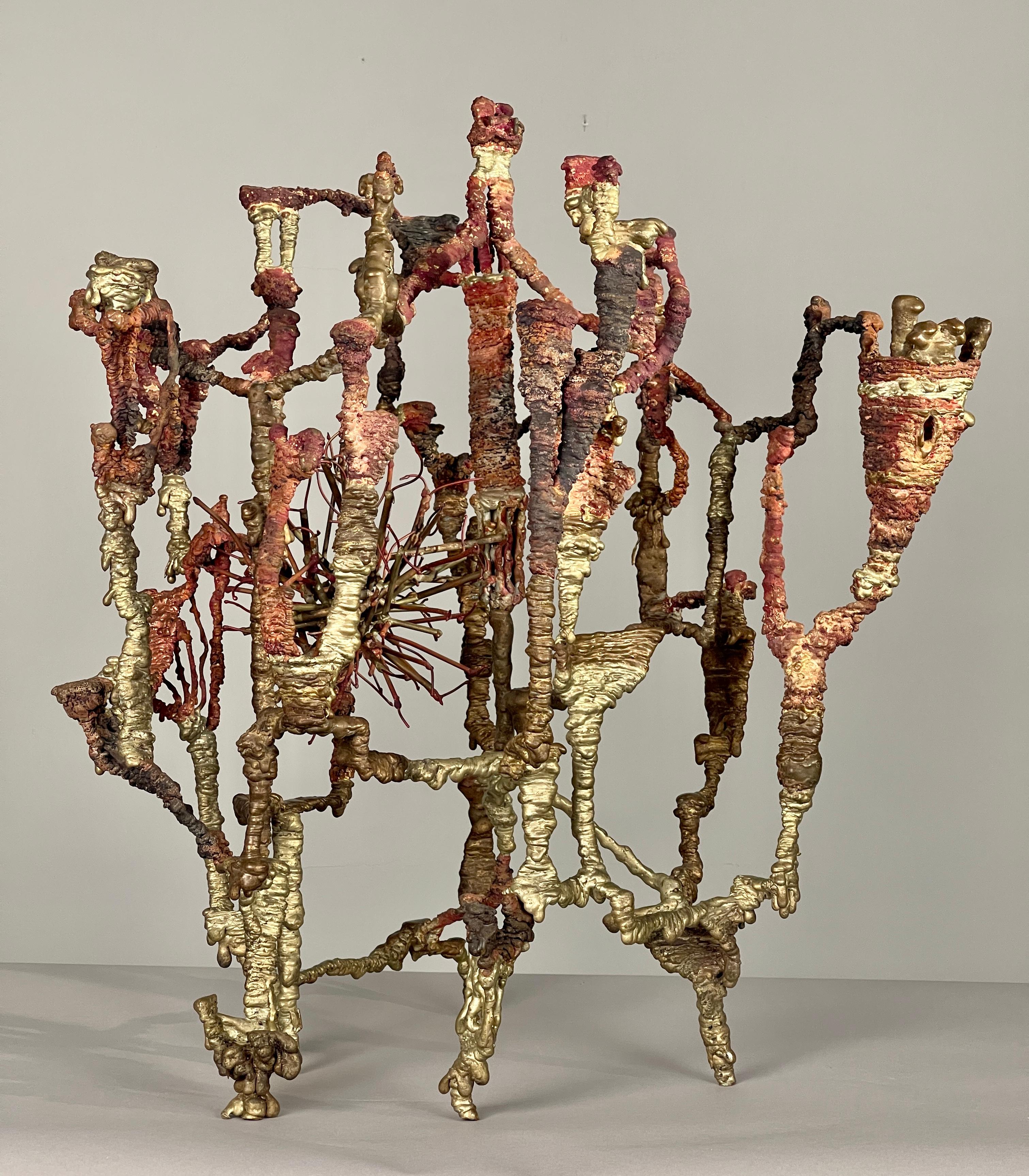 Ibram Lassaw
Symbiosis, 1960
Signed and dated at base
Silicon bronze
24 high x 20 1/2 wide x 18 inches deep

Provenance:
Kootz Gallery, New York
Fogg Museum, Cambridge (acquired from the above in 1960)
Private Collection (acquired from the above in