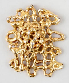 Vintage Abstract Expressionist Ibram Lassaw Modernist Bronze Sculpture Pendant