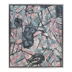 "Conductors" Abstract Contemporary Gestural Grey-Toned Mixed Media Painting