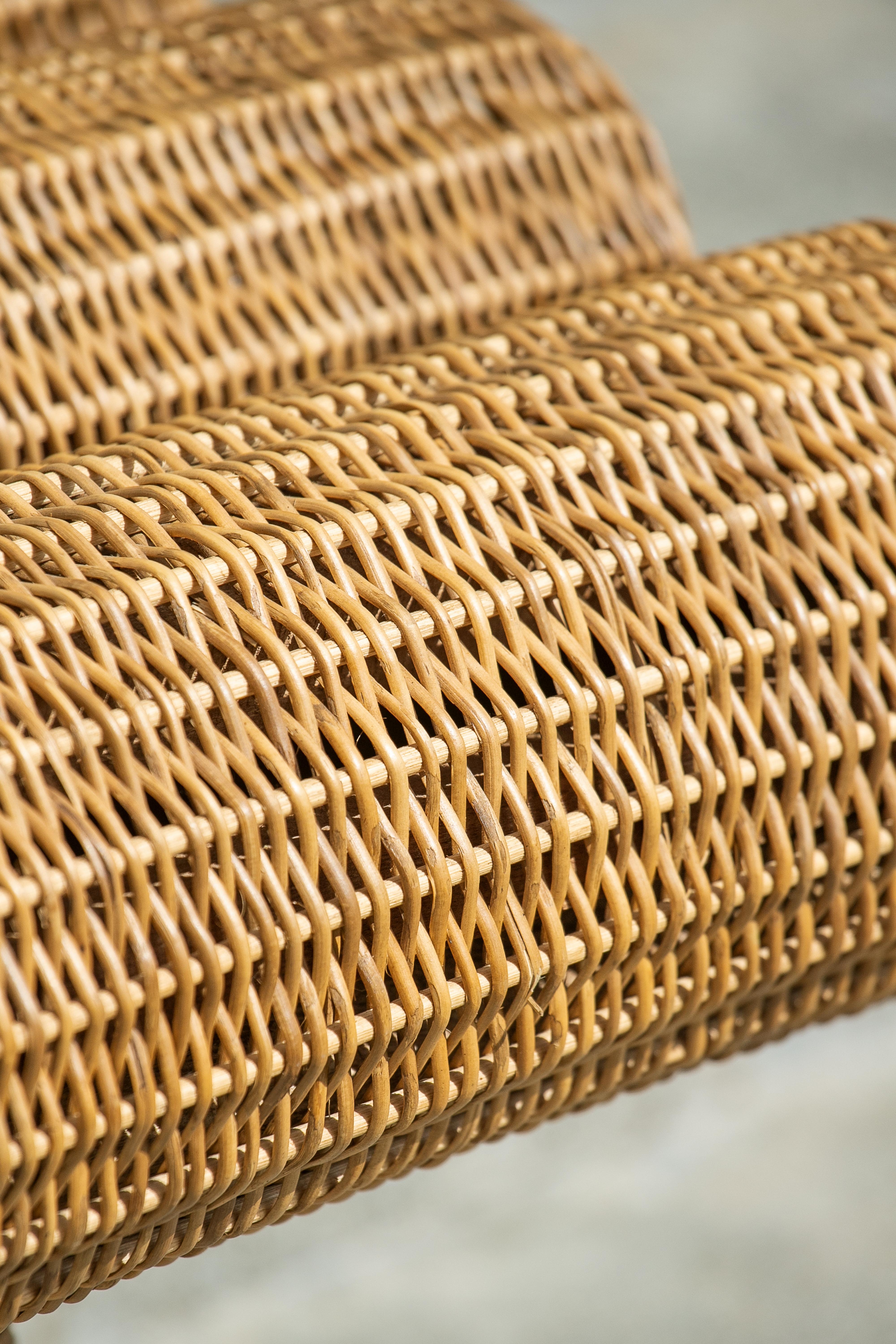 Ibuju 02 Medium Bench in Colombian Woven Yaré Natural Fiber by Fango Studio In New Condition For Sale In Geneve, CH