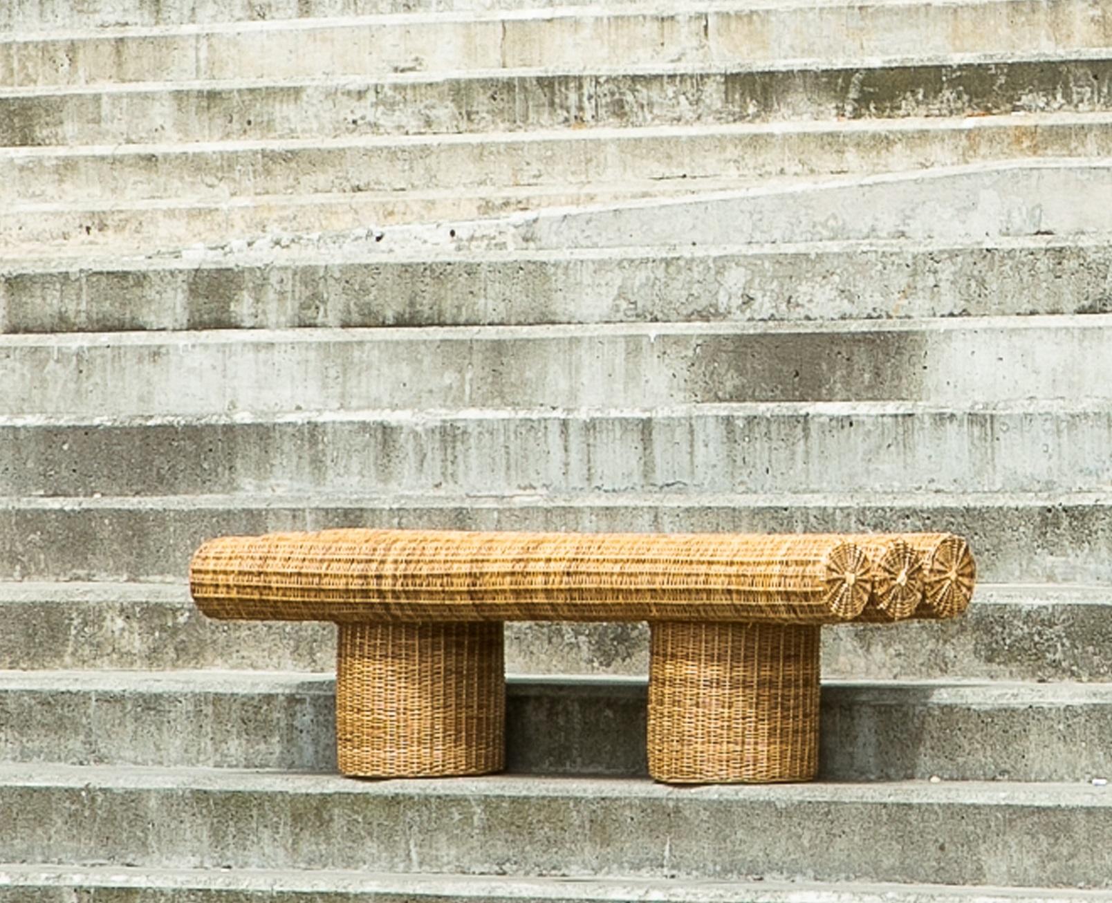 Ibuju 03 Large Bench in Colombian Woven Yaré Natural Fiber by Fango Studio
Dimensions: D 45 x W 200 x H 43 cm. 
Materials: Colombian woven yaré natural fiber

Available in different size options. Prices may vary. Please contact us.

Starting from