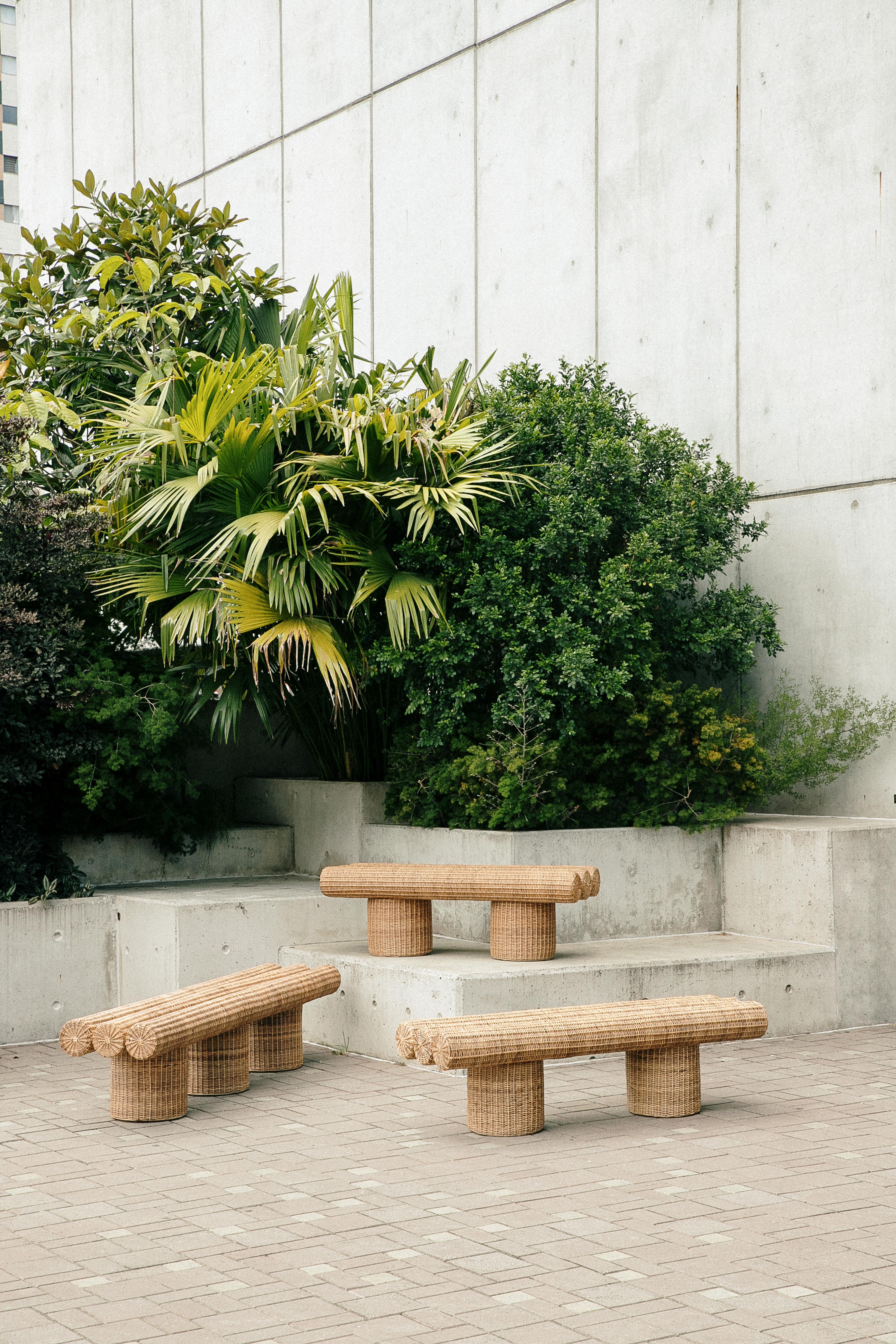 Ibuju 04 Extra Large Bench in Colombian Woven Yaré Natural Fiber by Fango Studio For Sale 9