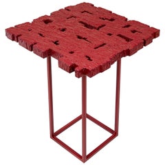 Ibūki Red Side Table by Giannella Ventura