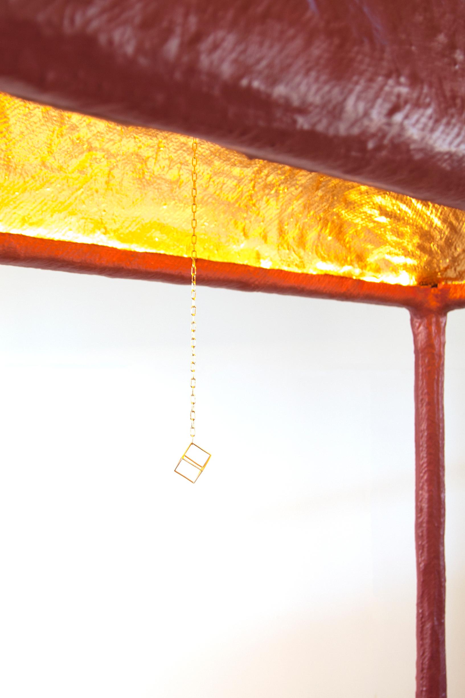 ICS Daybed, Lampe de chevet avec un ciel d'or en dôme par Studio Josha en vente 1