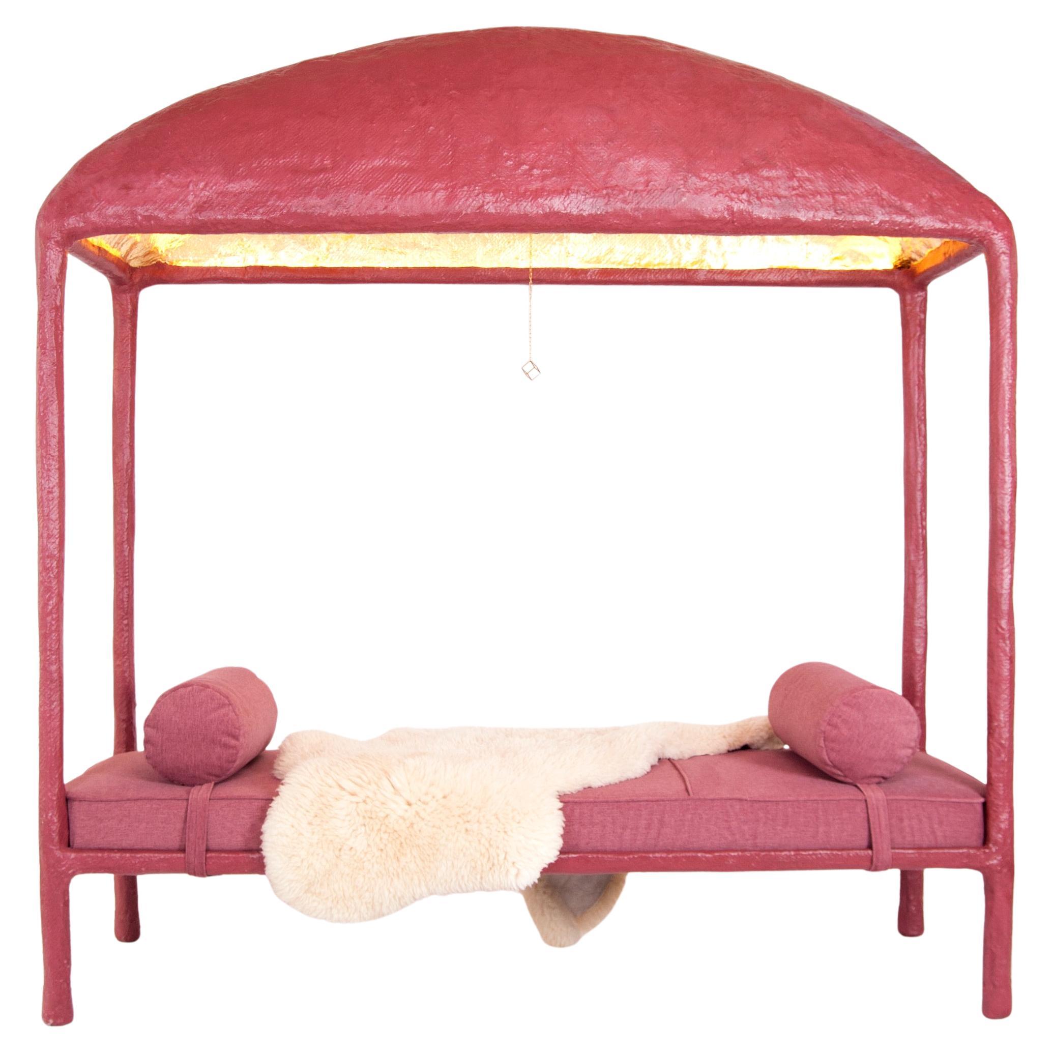ICS Daybed, Lampe de chevet avec un ciel d'or en dôme par Studio Josha en vente