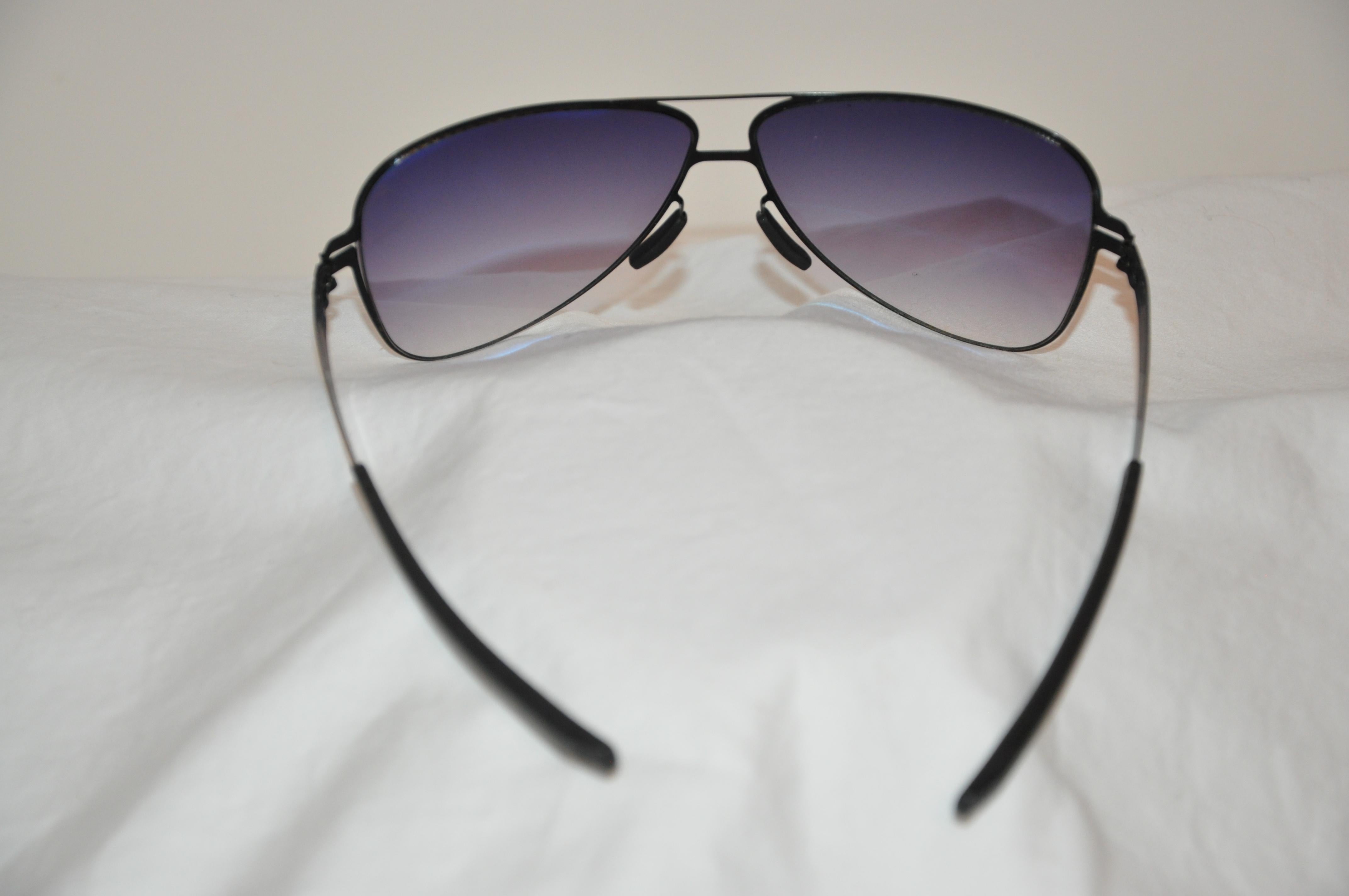 Ic! Berlin Black Signature Lightweight Titanium Flexible Arms Sunglasses For Sale 4