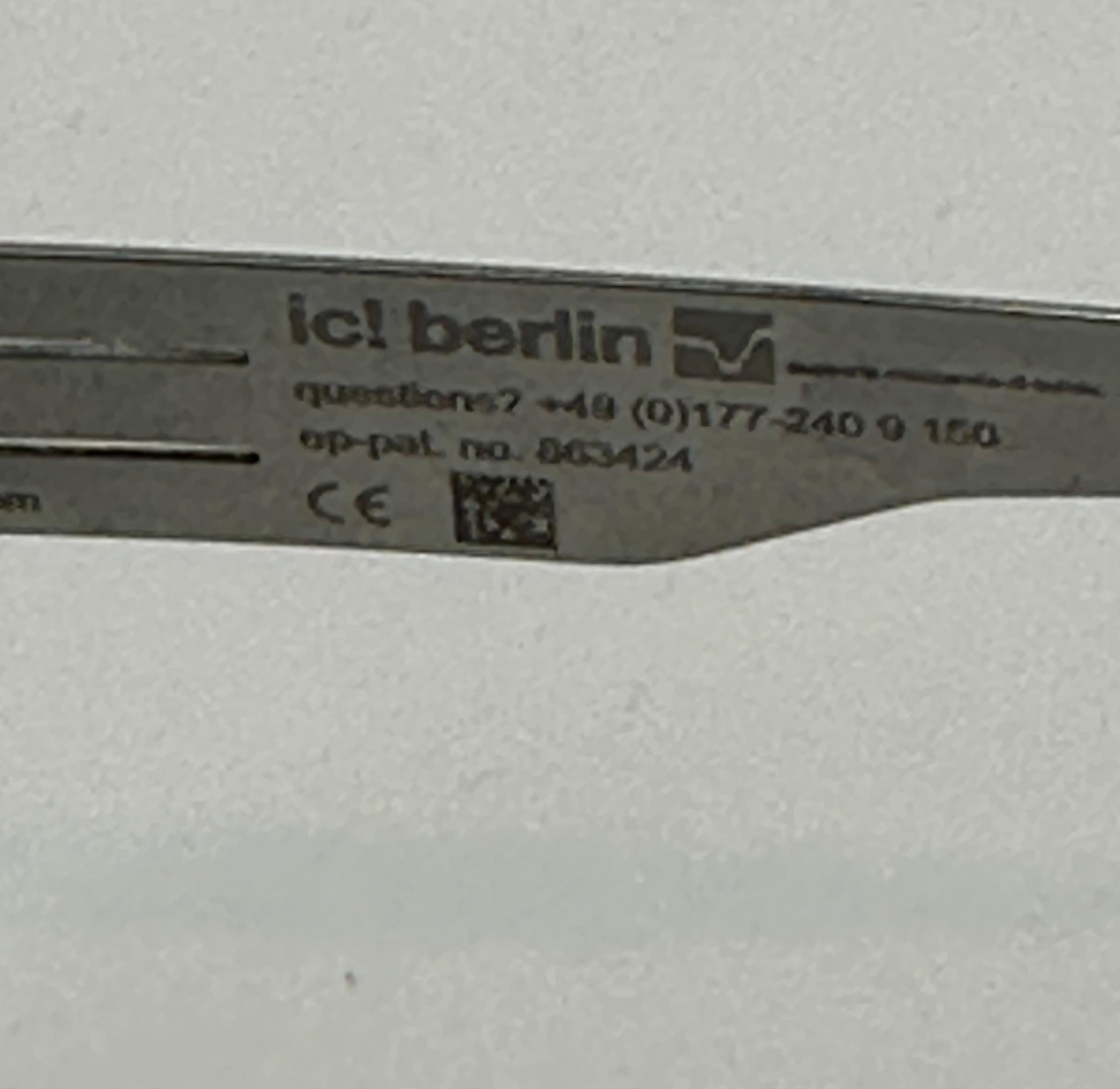 Ic! Berlin 'Limited Edition' Cream & Stainless Steel 'Spring Back' Arms Sunglass For Sale 1