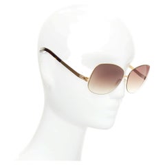 IC BERLIN Tres Chic Lundi matte gold brown gradient butterfly sunglasses