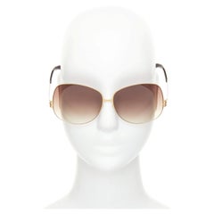 IC BERLIN Tres Chic Lundi matte gold brown gradient butterfly sunglasses
