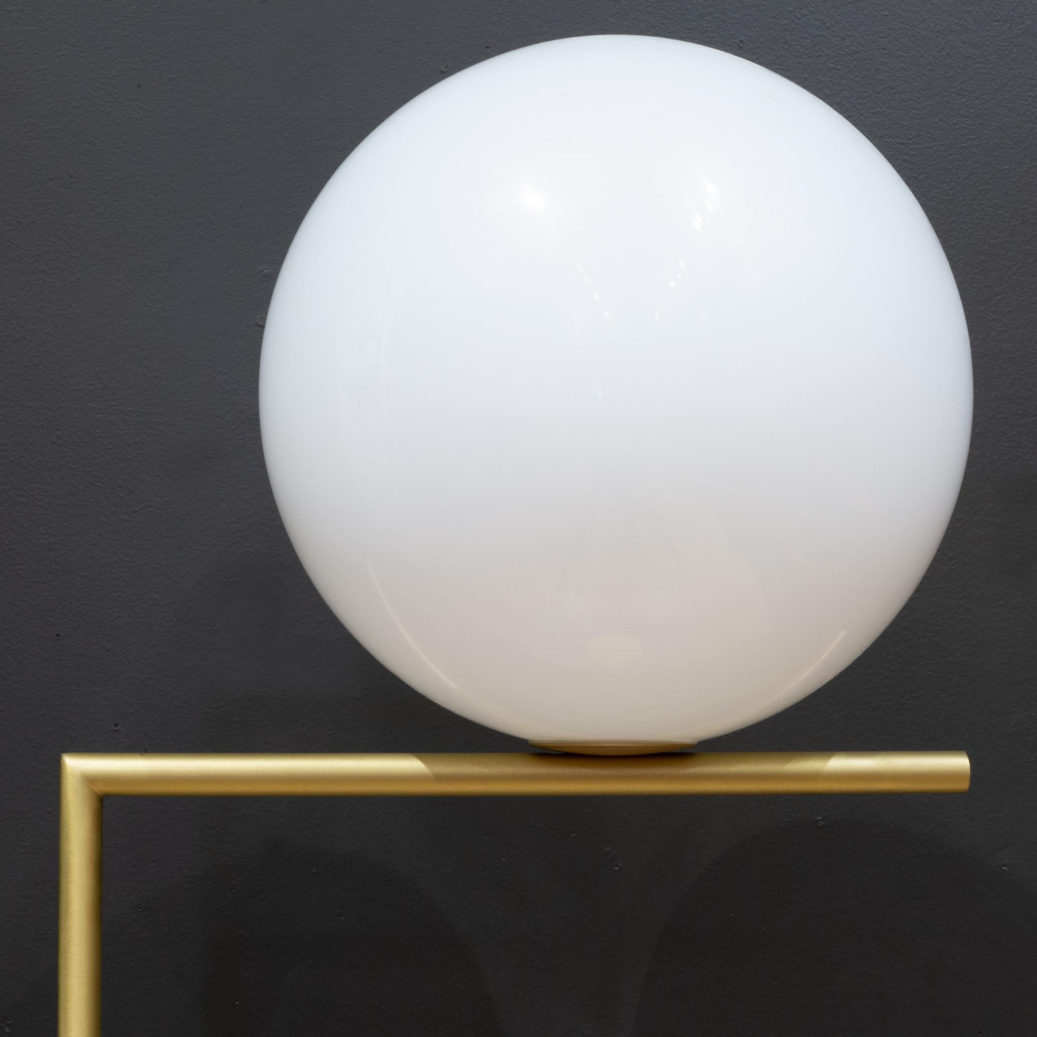 Glass IC Brass Floor Lamp by Michael Anastassiades for Flos, Italy