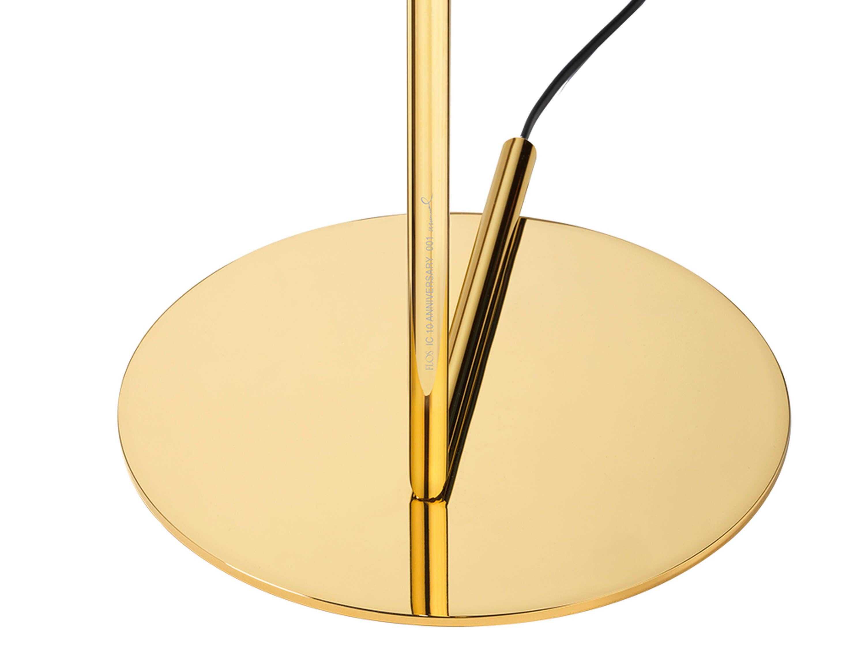 Lámpara de pie IC F1 10 Aniversario con marco de oro de 24 quilates en venta 2