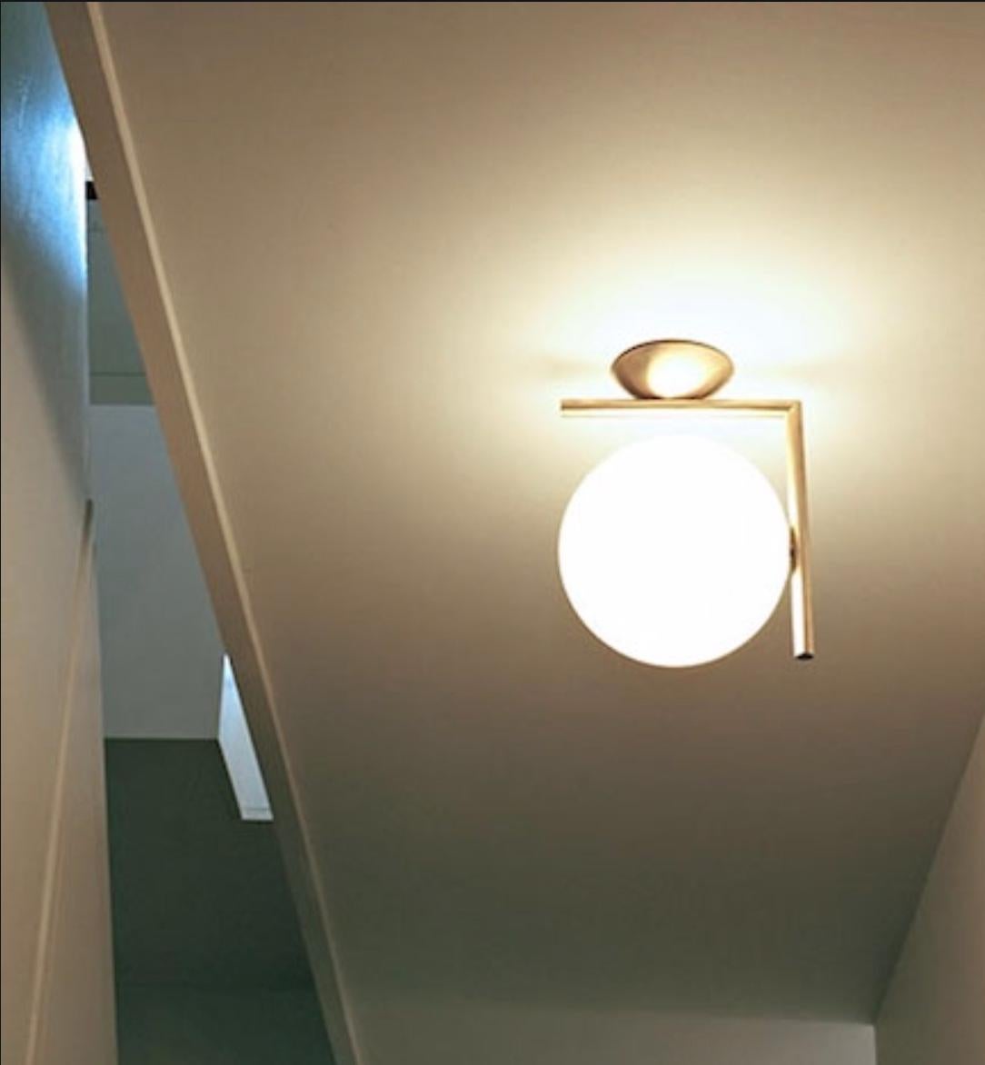 Modern Ceiling Wall Sconce In Brass by Michael Anastassiades, IC Light2 edited by FLOS  For Sale