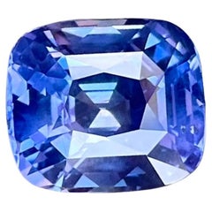 ICA Certified 4.03 Carat Color Change Loose Sapphire Cushion Cut Sri Lankan Gem