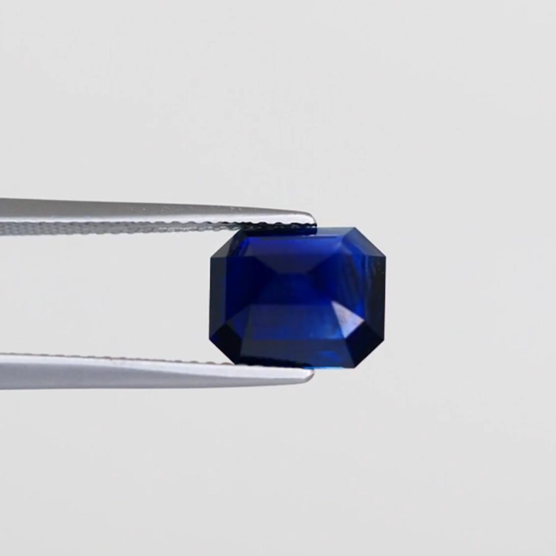 ICA Certified 4.20ct Madagascar Blue Sapphire Natural Gemstone For Sale 1