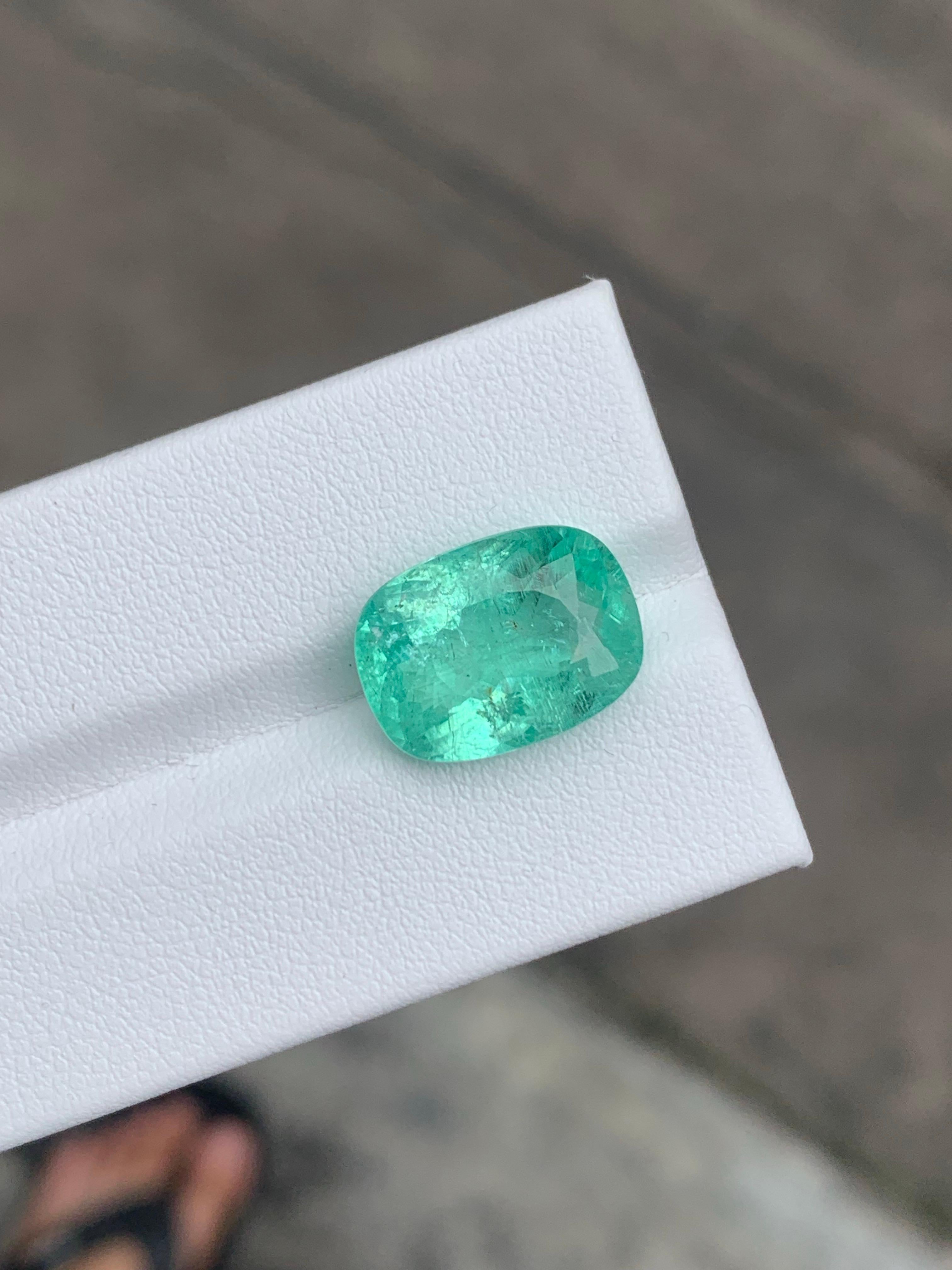 ICA Certified 7.37 Carat Natural Loose Paraiba Tourmaline Cushion Shape Gemstone (pierre précieuse en forme de coussin) en vente 5