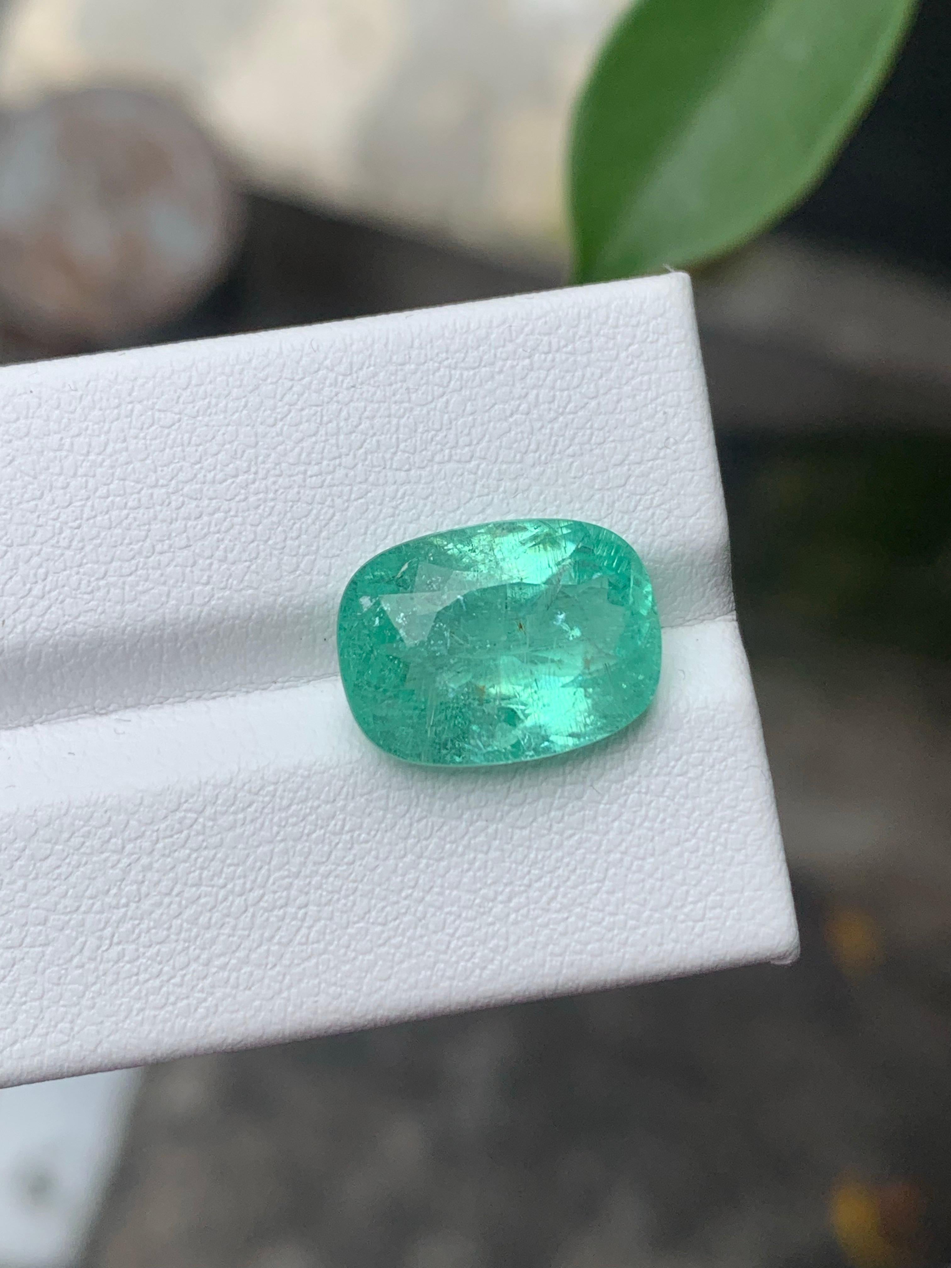 Taille coussin ICA Certified 7.37 Carat Natural Loose Paraiba Tourmaline Cushion Shape Gemstone (pierre précieuse en forme de coussin) en vente