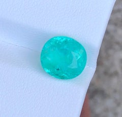 ICA Certified Blue Green Paraiba Tourmaline 5.07 Ct Cushion Cut Loose Gemstone