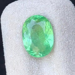 ICA Certified Natural Green Paraiba Tourmaline 3.16 Ct Oval Cut Loose Gemstone